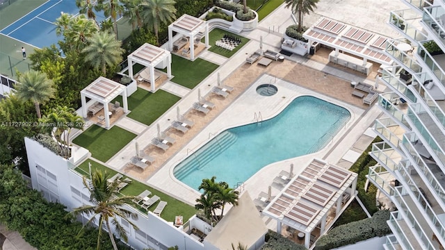 10 Venetian Way Unit 1903, Miami Beach, FL 33139 - drone / aerial view of a pool area