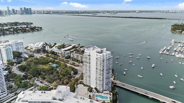 10 Venetian Way Unit 1903, Miami Beach, FL 33139 - aerial view of property and surrounding area featuring a nearby body of water