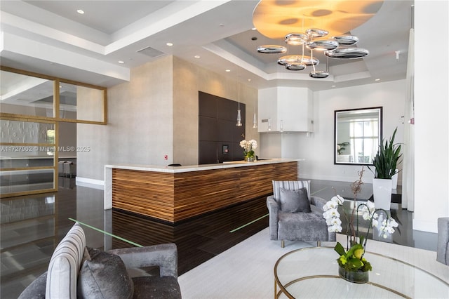 10 Venetian Way Unit 1903, Miami Beach, FL 33139 - reception featuring a chandelier and recessed lighting