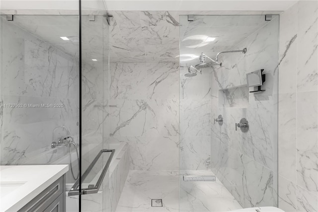 10 Venetian Way Unit 1903, Miami Beach, FL 33139 - full bathroom with a marble finish shower and vanity