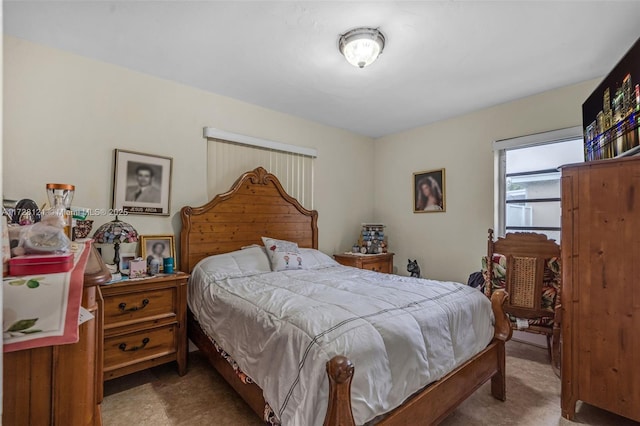 bedroom with carpet floors