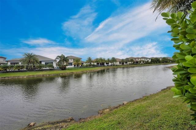 view of water feature featuring a residential view