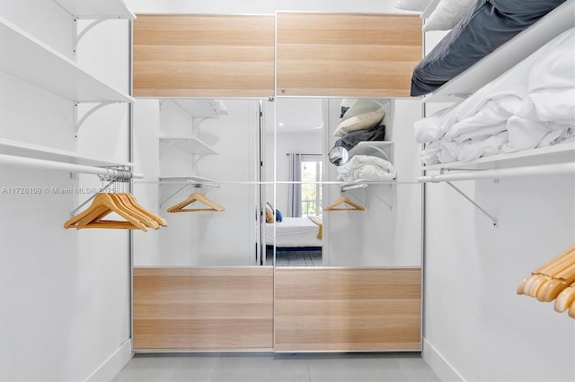 view of walk in closet