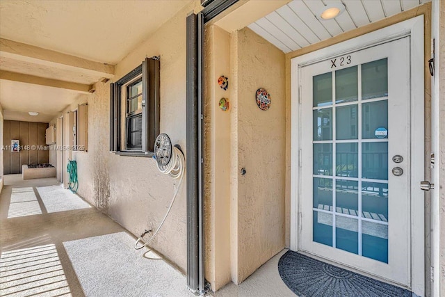 view of doorway to property