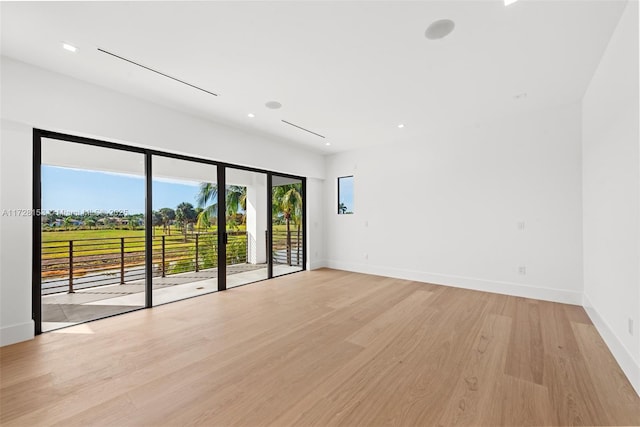 empty room featuring light wood-type flooring