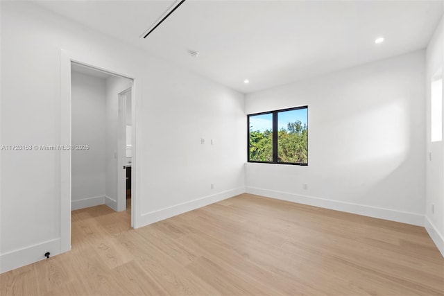 empty room featuring light hardwood / wood-style flooring