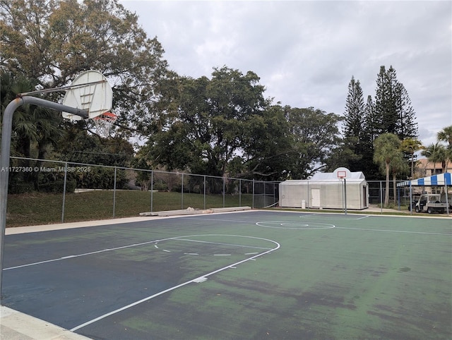 view of basketball court