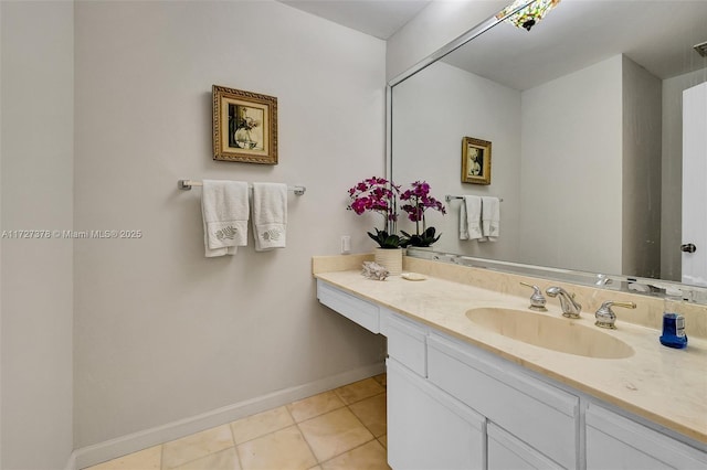 bathroom featuring tile patterned floors and vanity