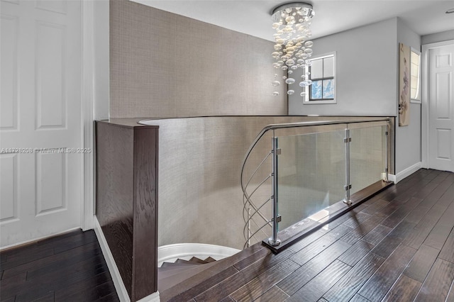 bathroom with hardwood / wood-style floors