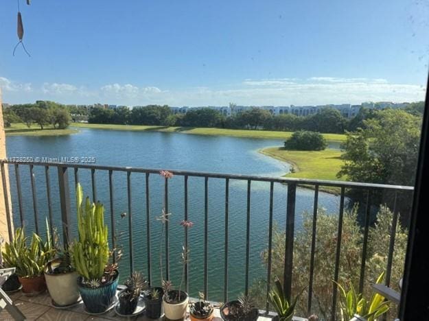 view of water feature