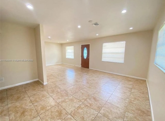 view of tiled foyer entrance