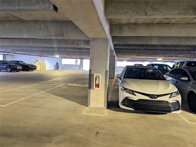 view of parking garage