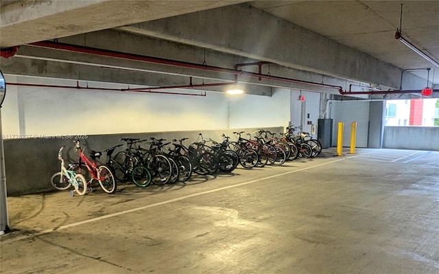 garage with bike storage