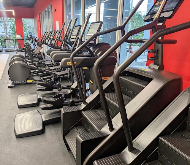view of gym