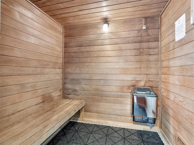 view of sauna