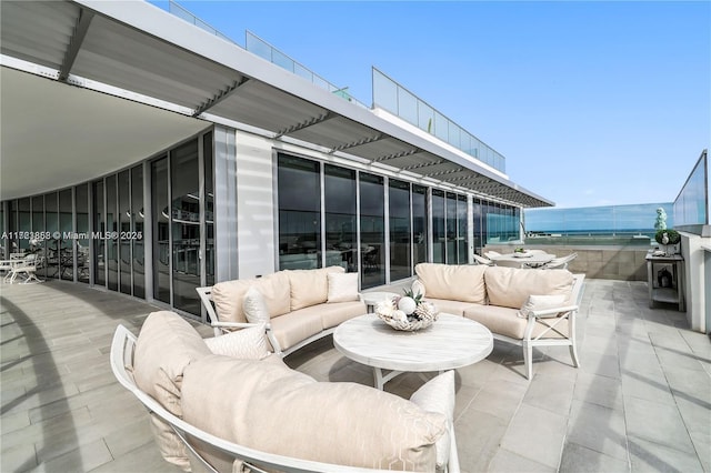 view of patio / terrace featuring an outdoor living space