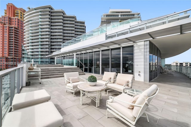 view of patio featuring outdoor lounge area