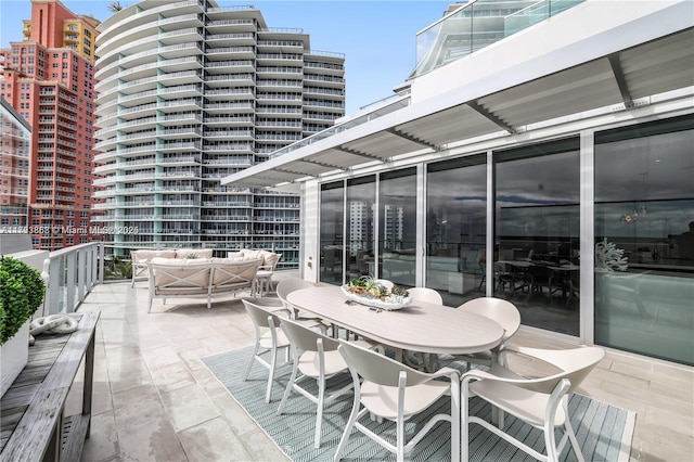 view of patio / terrace with an outdoor hangout area