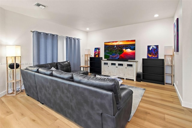 living room featuring hardwood / wood-style floors