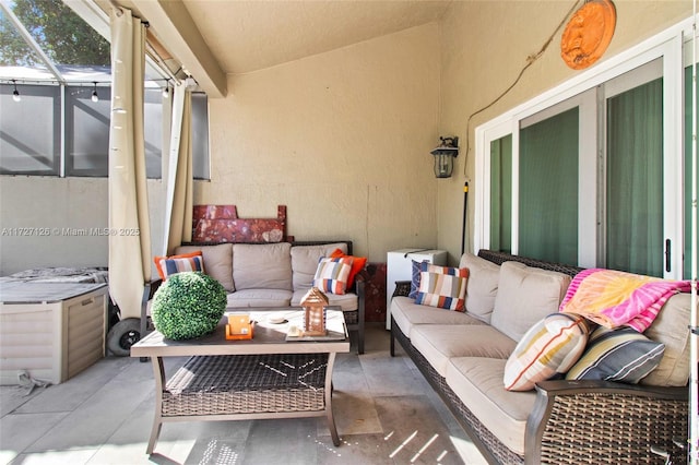 view of patio featuring outdoor lounge area