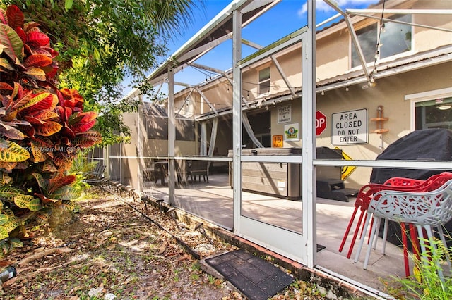 exterior space with a lanai