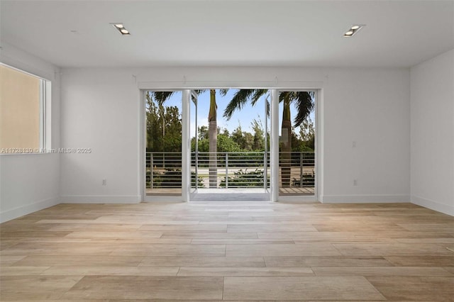 empty room featuring light hardwood / wood-style flooring