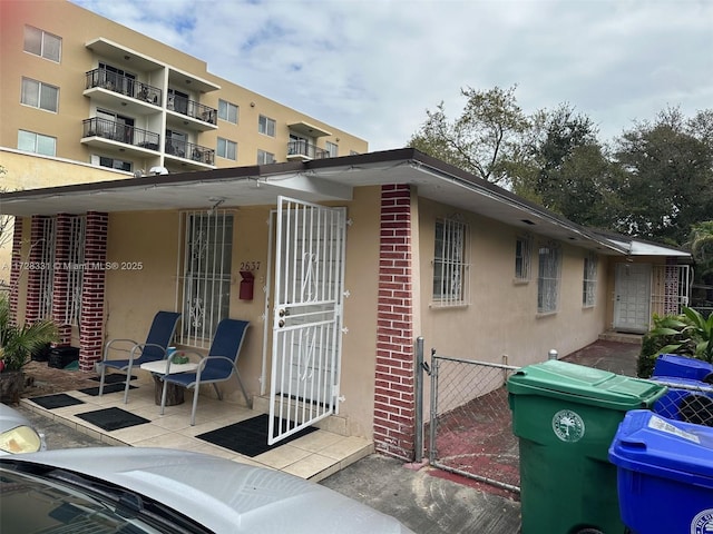 view of home's exterior featuring a patio area