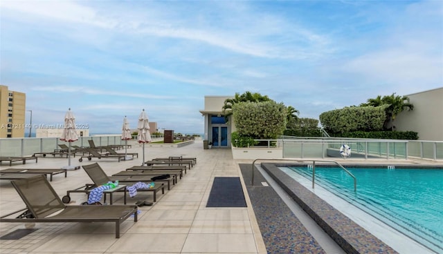 view of pool with a patio area