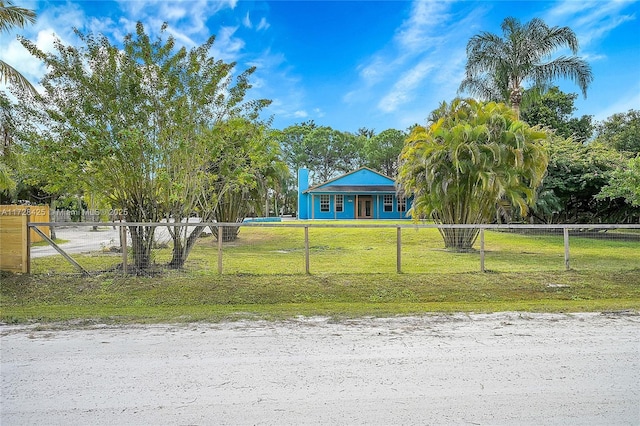 exterior space with a front yard