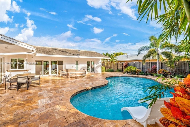 view of pool with a patio area