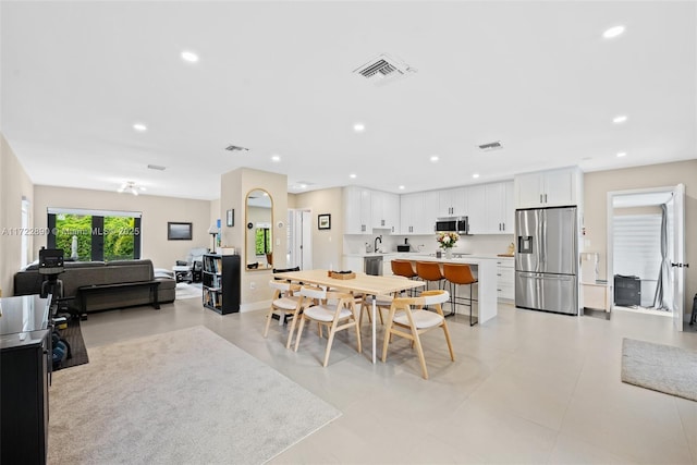 view of dining room