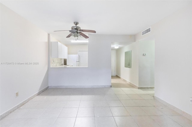 spare room featuring ceiling fan