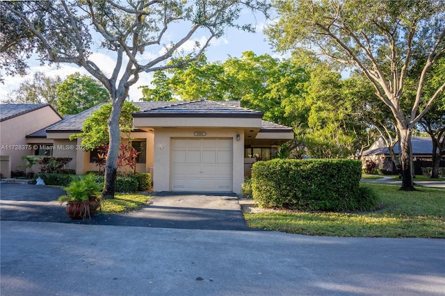 view of front facade with a garage