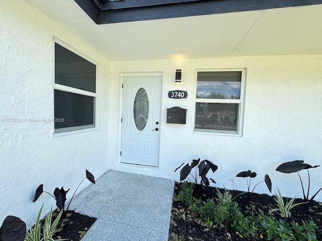 view of doorway to property