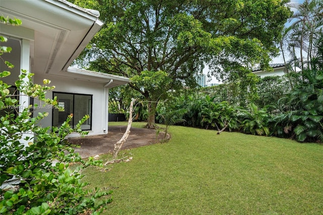 view of yard featuring a patio