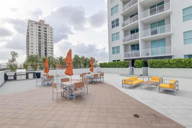 view of patio / terrace with area for grilling