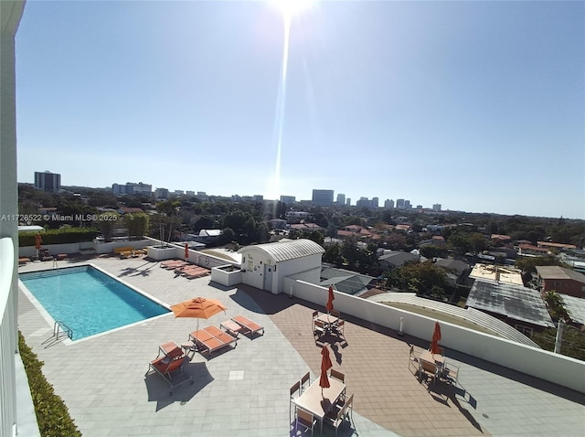 view of pool with a patio area