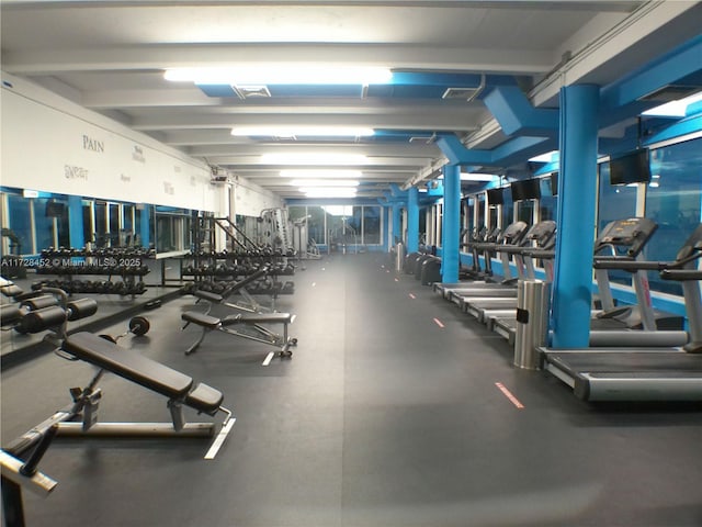 view of workout area