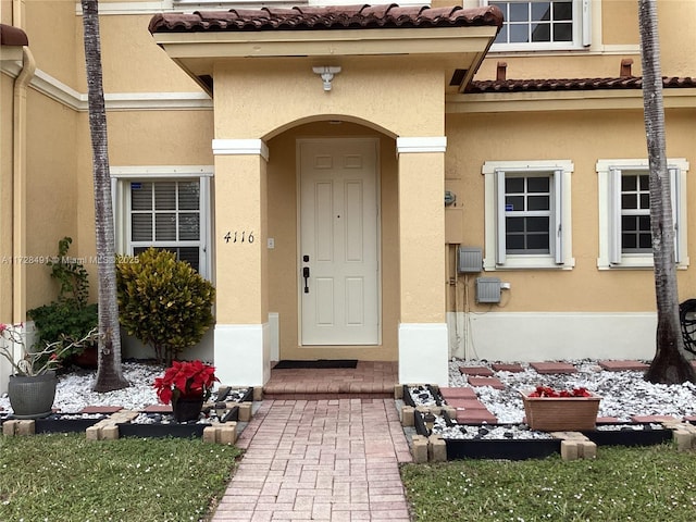 view of doorway to property