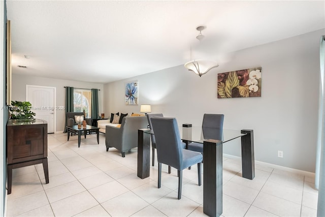 view of tiled dining area