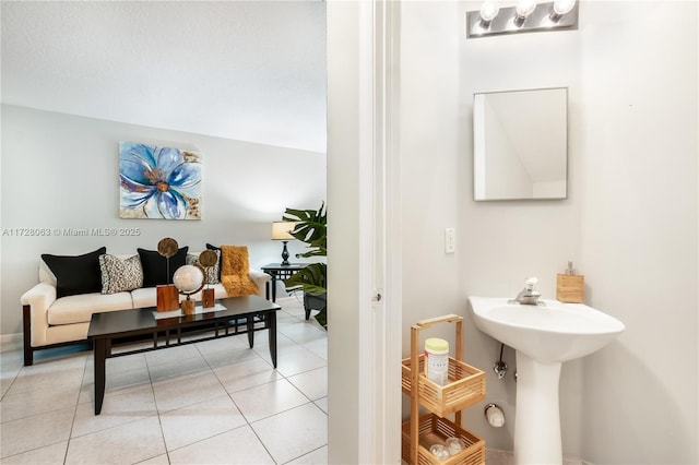 interior space featuring tile patterned flooring