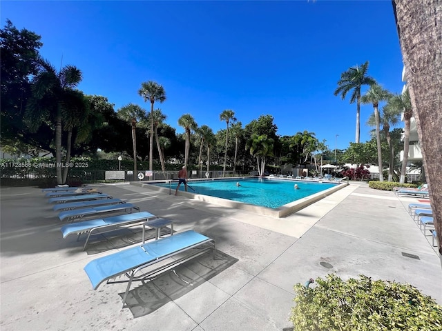 view of pool with a patio