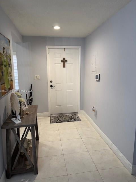 view of tiled entrance foyer