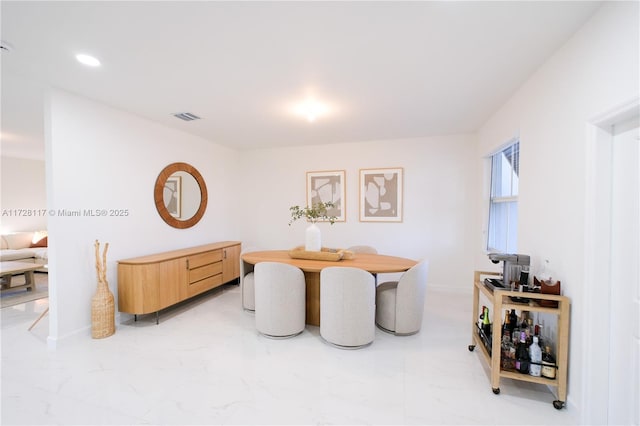 view of dining room