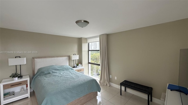 view of tiled bedroom