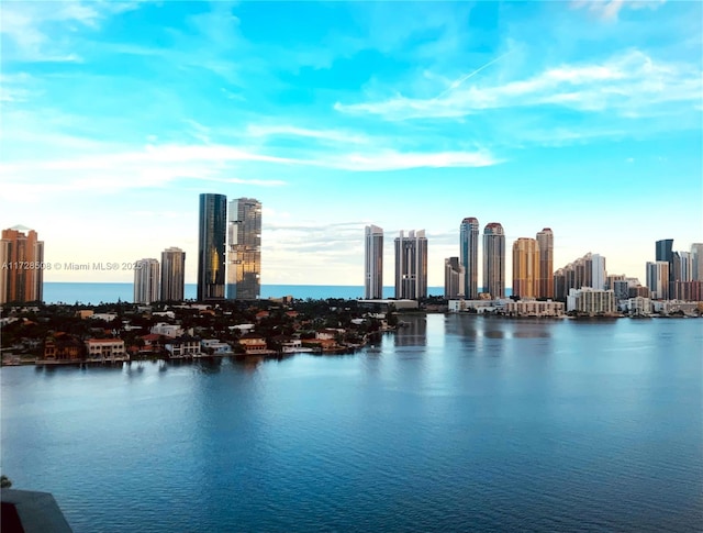 3600 Mystic Pointe Unit 1801, Aventura, FL 33180 - view of city skyline featuring a nearby body of water