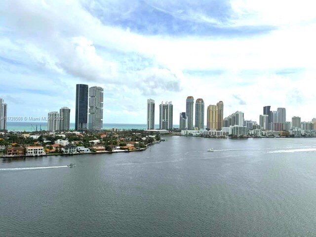 3600 Mystic Pointe Unit 1801, Aventura, FL 33180 - water view featuring city skyline