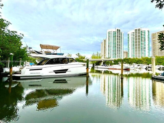 3600 Mystic Pointe Unit 1801, Aventura, FL 33180 - dock with a water view