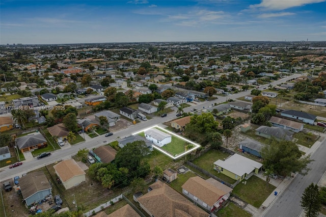 aerial view featuring a residential view
