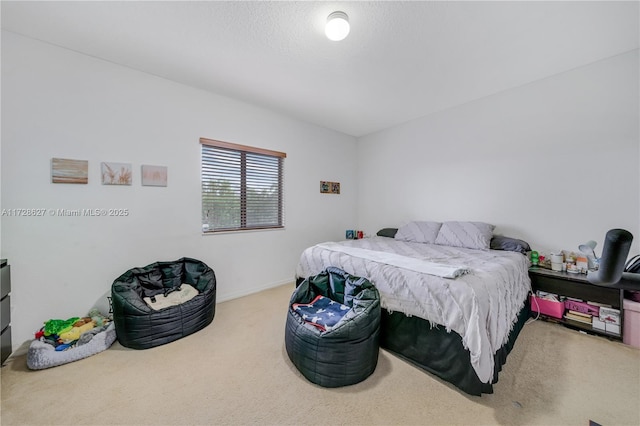 bedroom featuring carpet